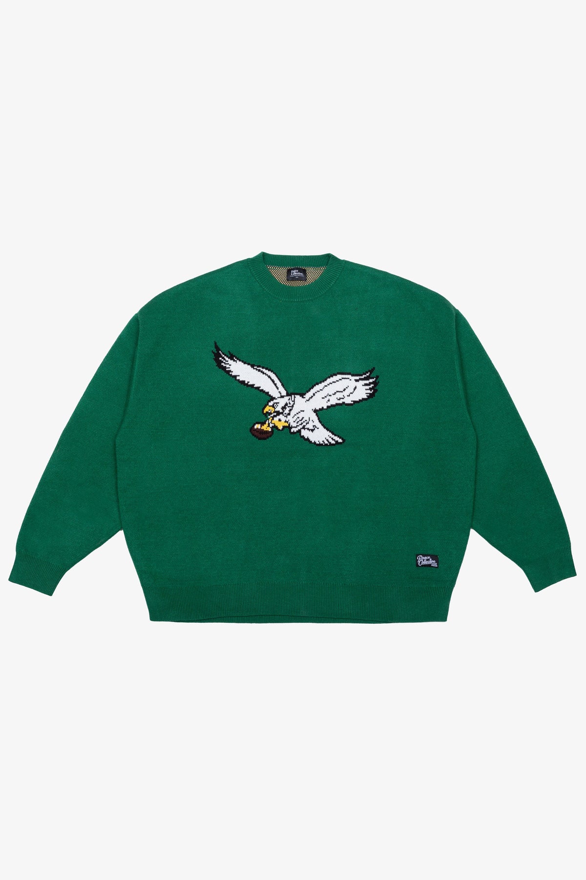 Philadelphia Eagles Retro Oversized Knit Sweater - Kelly Green