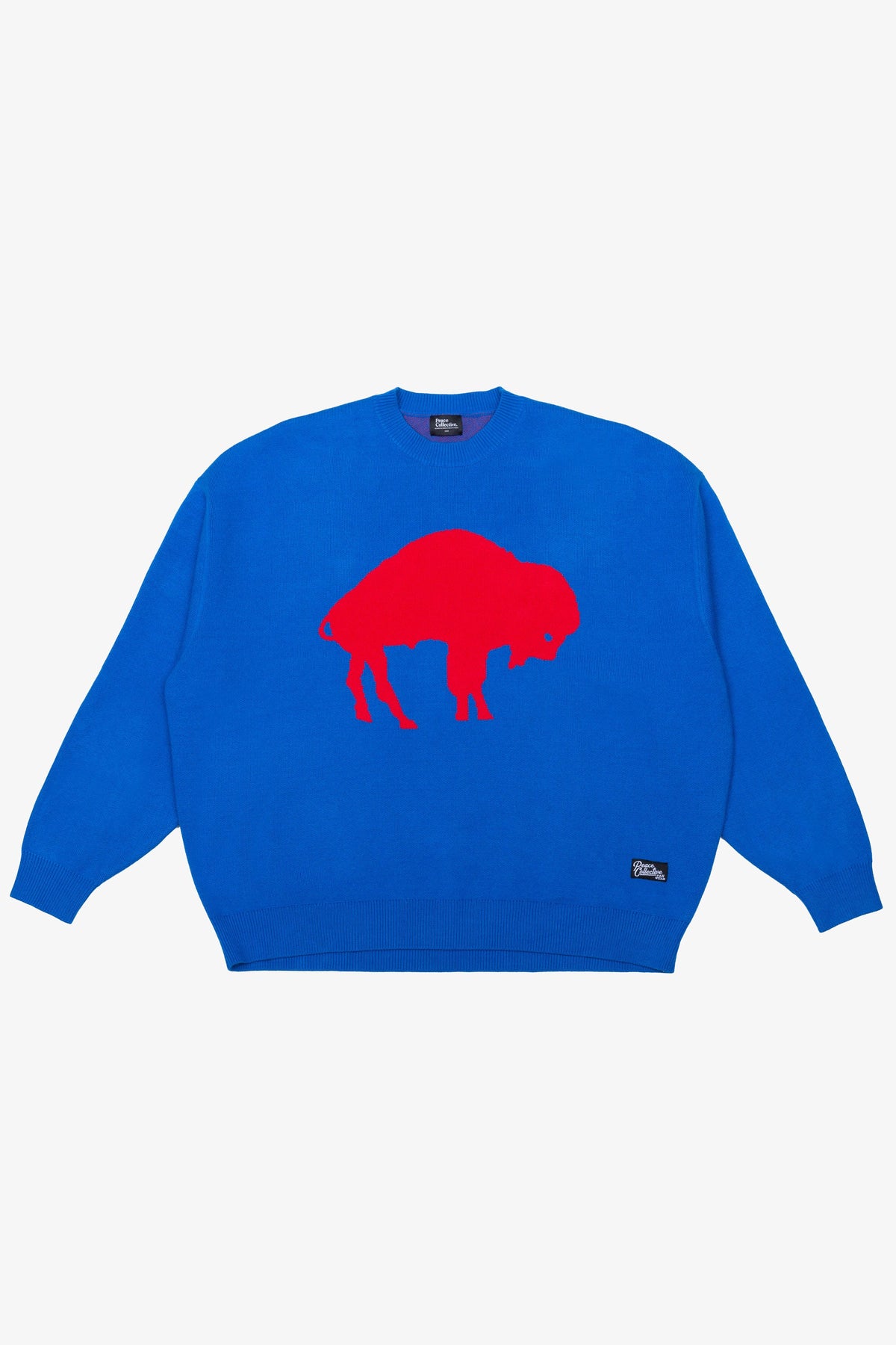 Buffalo Bills Retro Oversized Knit Sweater - Royal