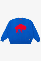 Buffalo Bills Retro Oversized Knit Sweater - Royal