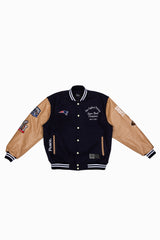 Super Bowl 2017 New England Patriots vs. Atlanta Falcons Varsity Jacket - Navy