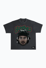 Quinn Hughes Heavyweight Garment Dyed T-Shirt - Black