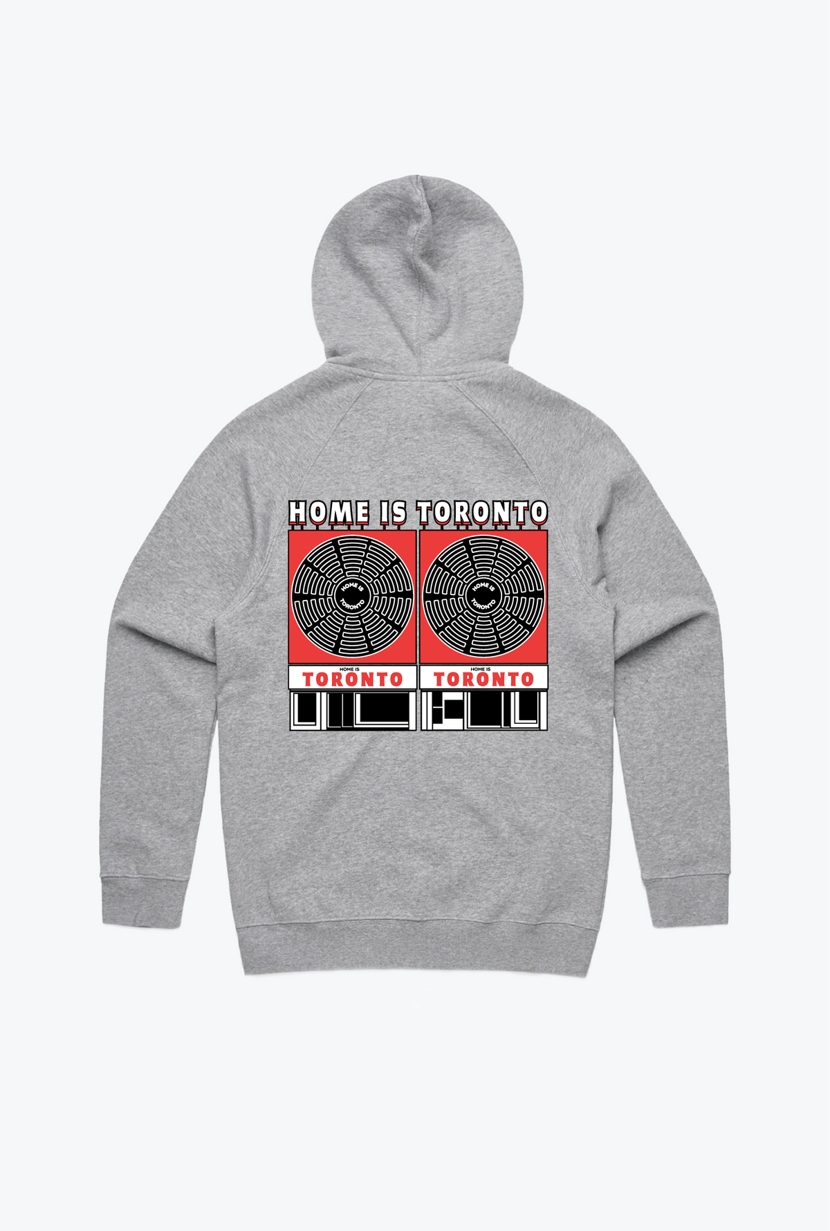 Home is Toronto Record Man Zip Hoodie - Grey