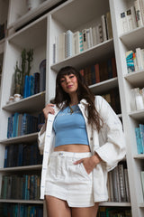 Polly Pocketâ¢ x P/C Y2K Baby Tee - Baby Blue