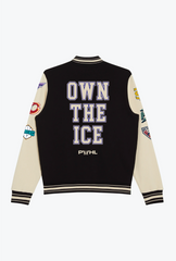 PWHL Own The Ice Letterman Jacket - Black/Ivory