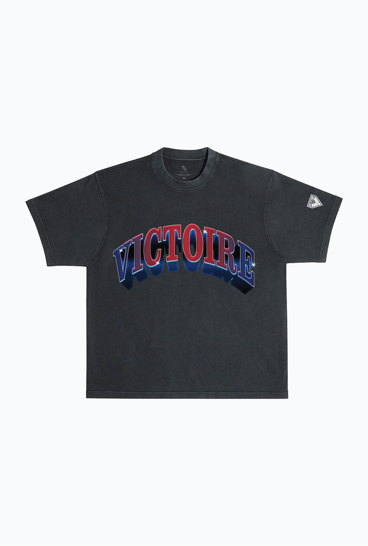 MontrÃ©al Victoire Graffiti Heavyweight Garment Dyed T-Shirt - Off Black