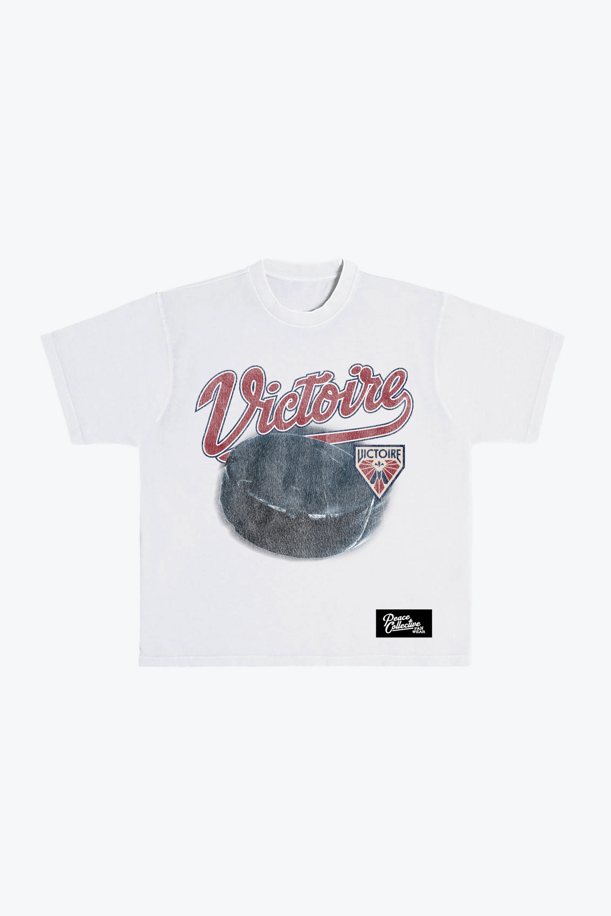 MontrÃ©al Victoire Puck Heavyweight T-Shirt - White