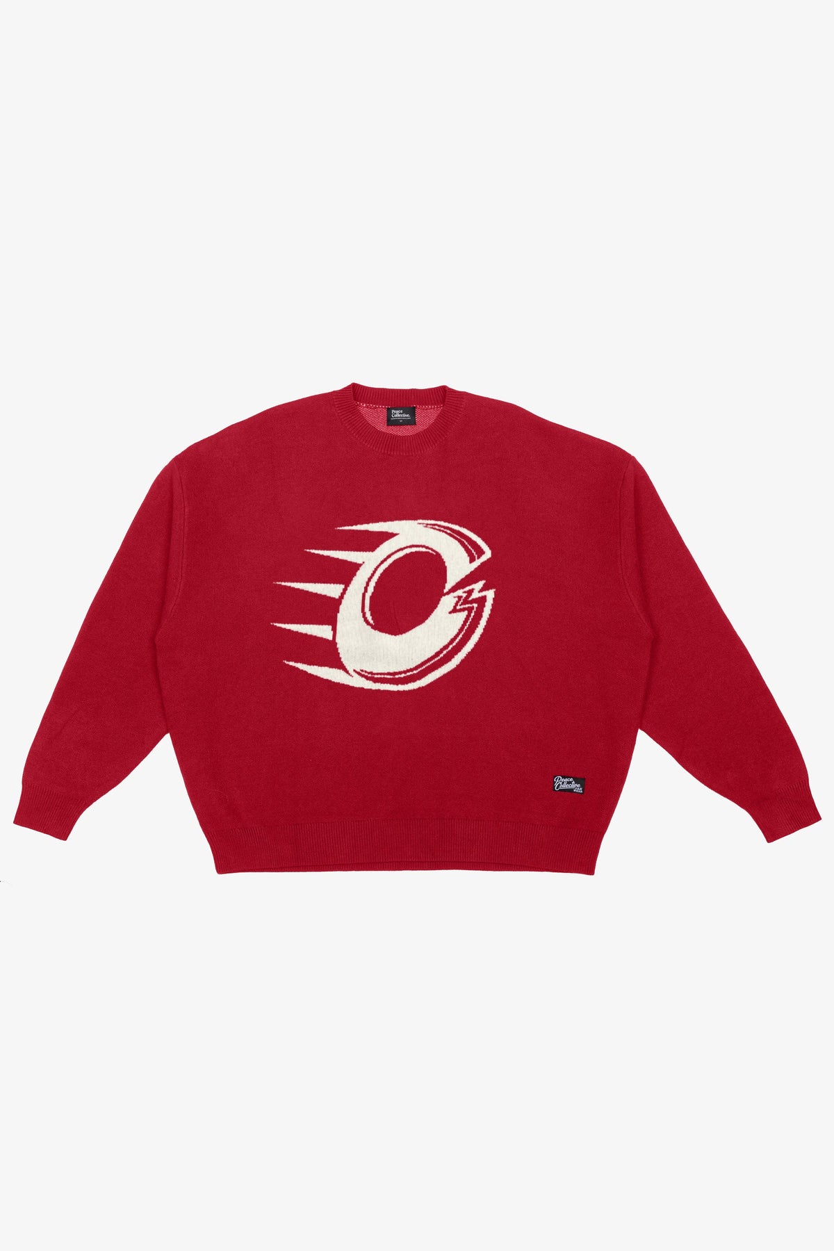 Ottawa Charge Logo Oversized Knit Sweater - Red