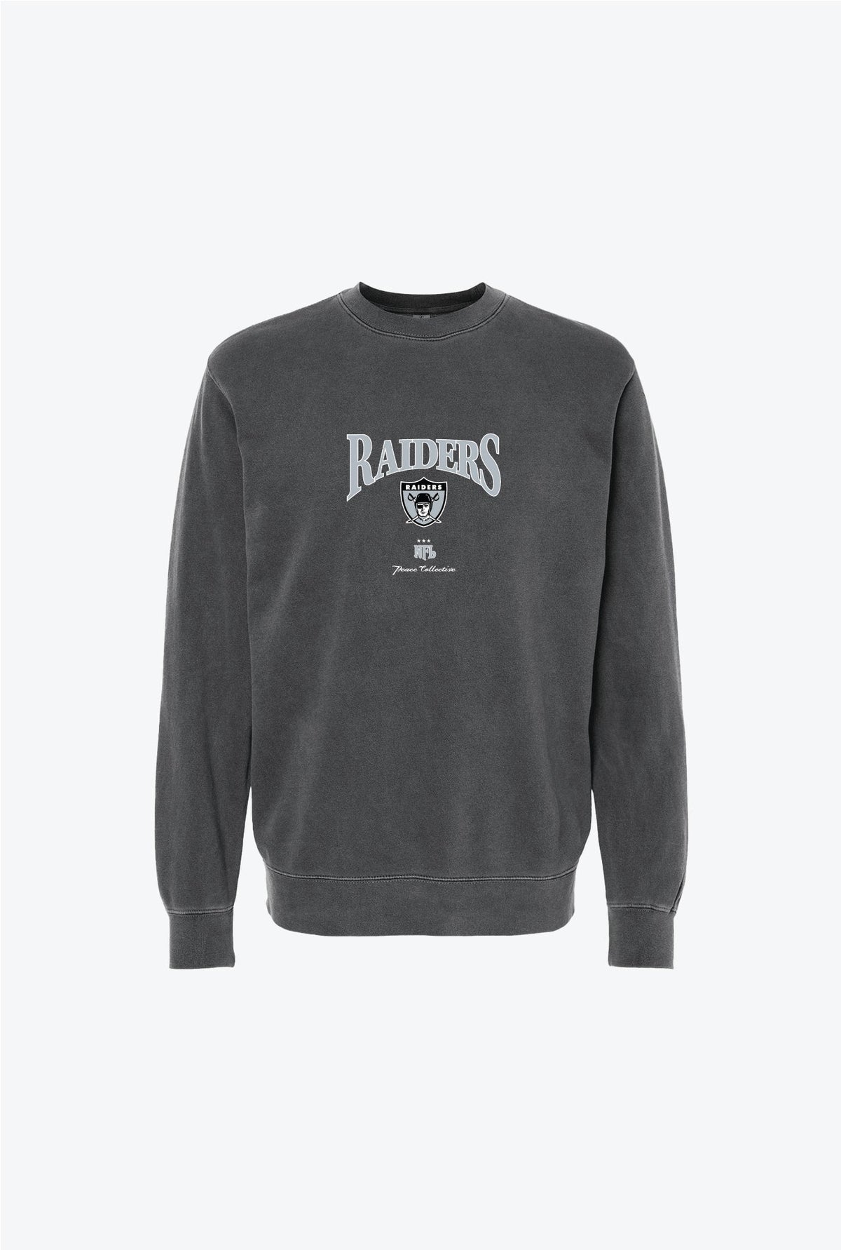 Las Vegas Raiders Vintage Embroidered Crewneck - Black