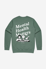 Peanuts Mental Health Matters Crewneck - Sage