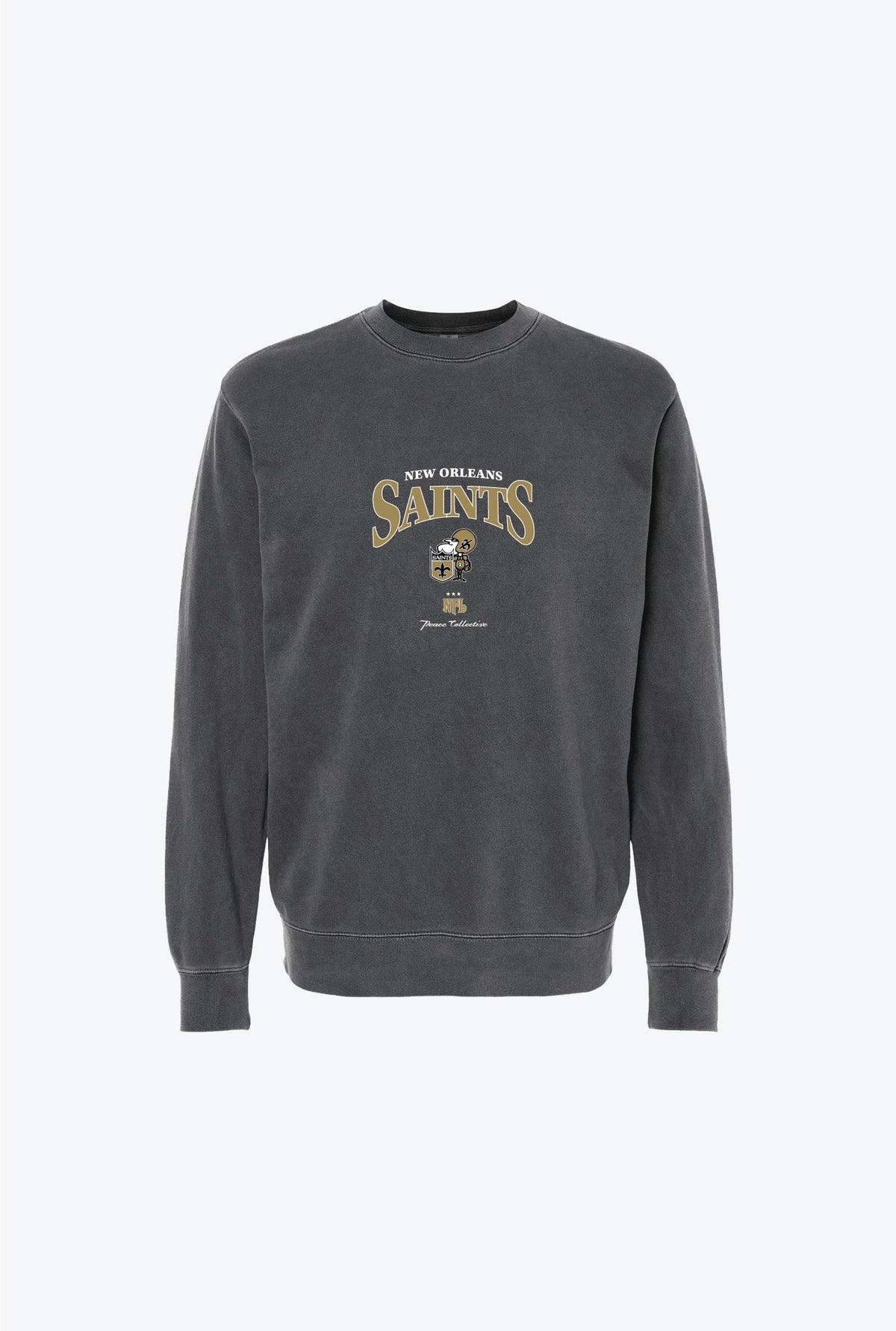 New Orleans Saints Vintage Embroidered Crewneck - Black