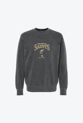 New Orleans Saints Vintage Embroidered Crewneck - Black