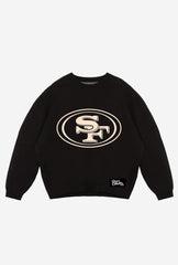 San Francisco 49ers Oversized Knit Sweater - Black