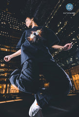 US Soccer | DC The Dark Knight Rises Garment Dyed Heavyweight T-Shirt - Black