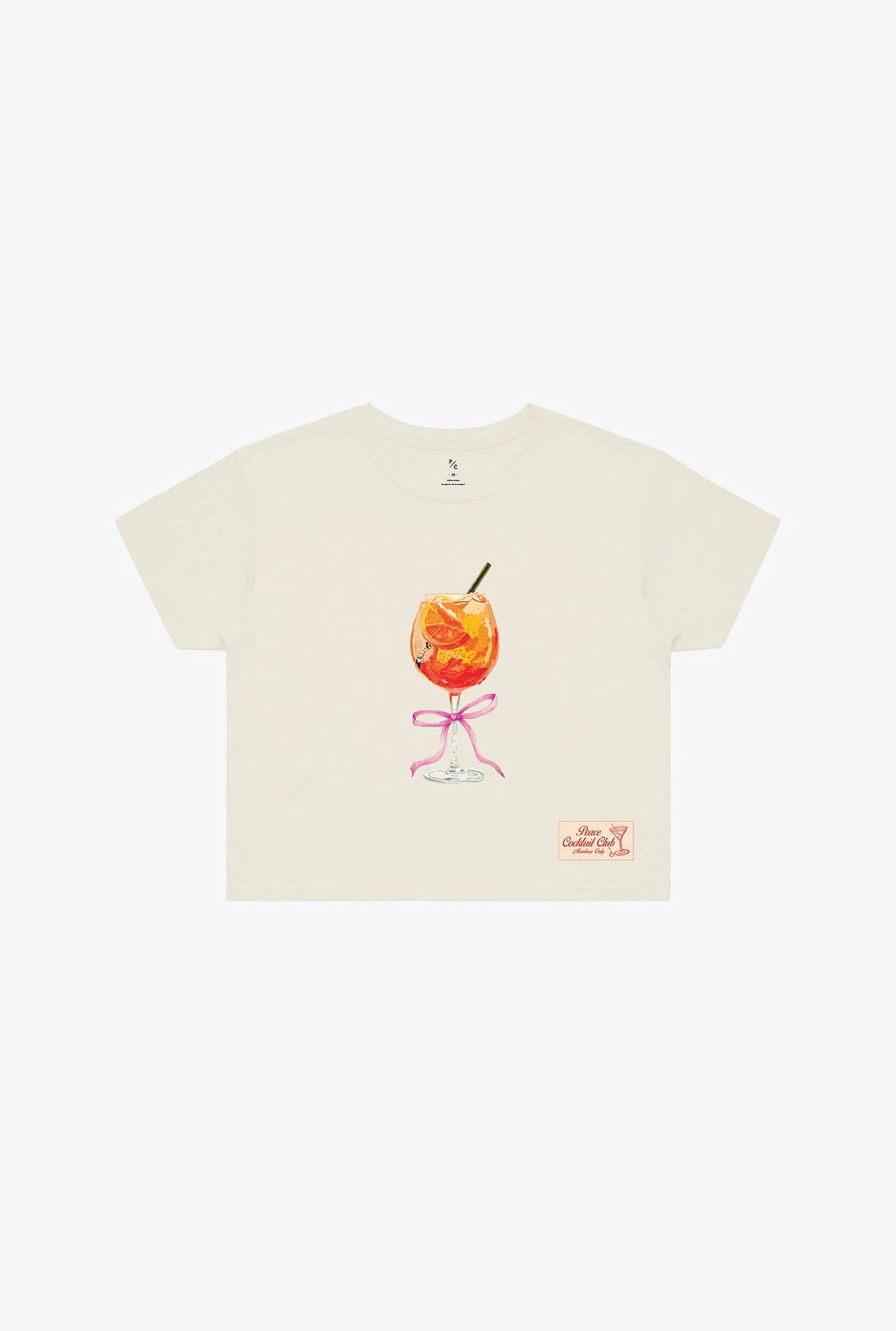 Aperol Spritz Club Women's Cropped T-Shirt - Ivory