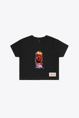 Sangria Club Cropped T-Shirt - Black