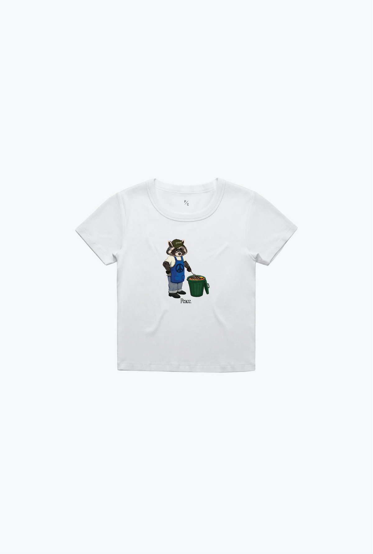 Trash Teddy Summer Vacation: BBQ Teddy Baby Tee - White