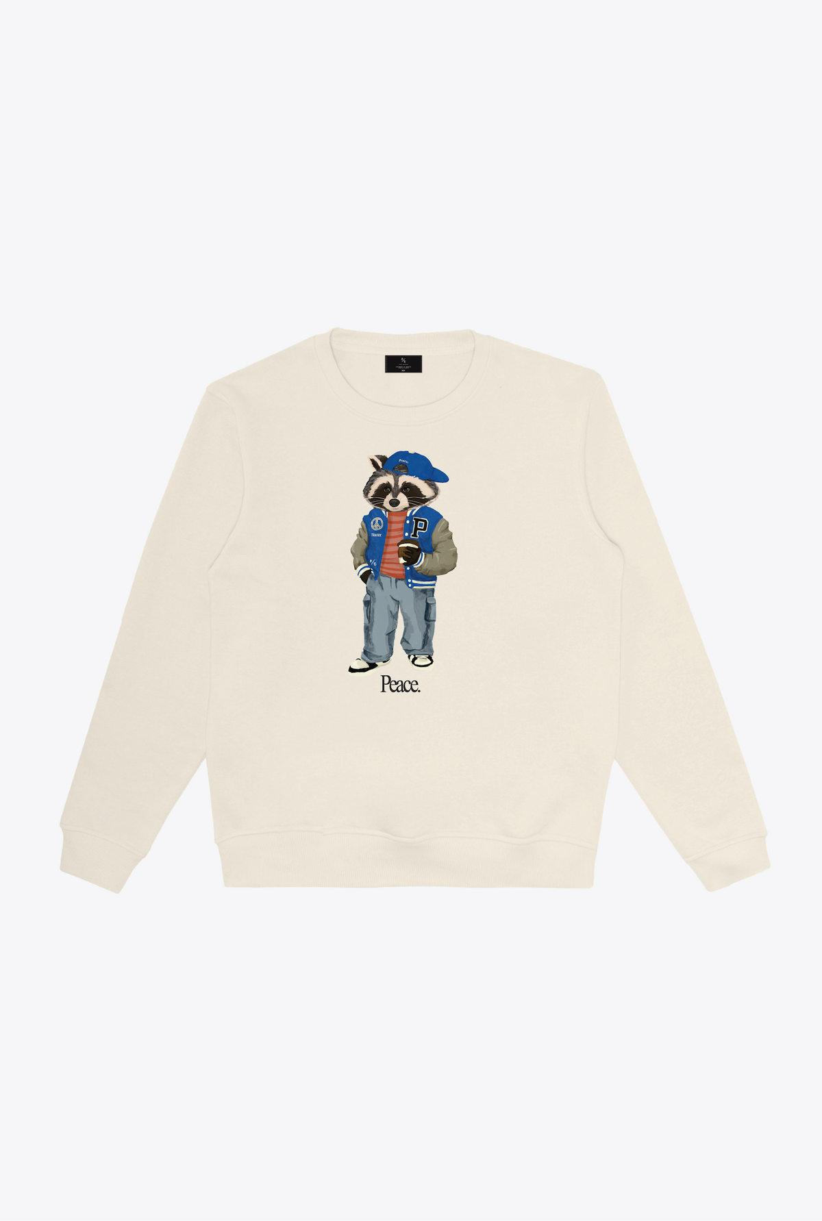 Trash Teddy Summer Vacation: Fashion Teddy Crewneck - Ivory