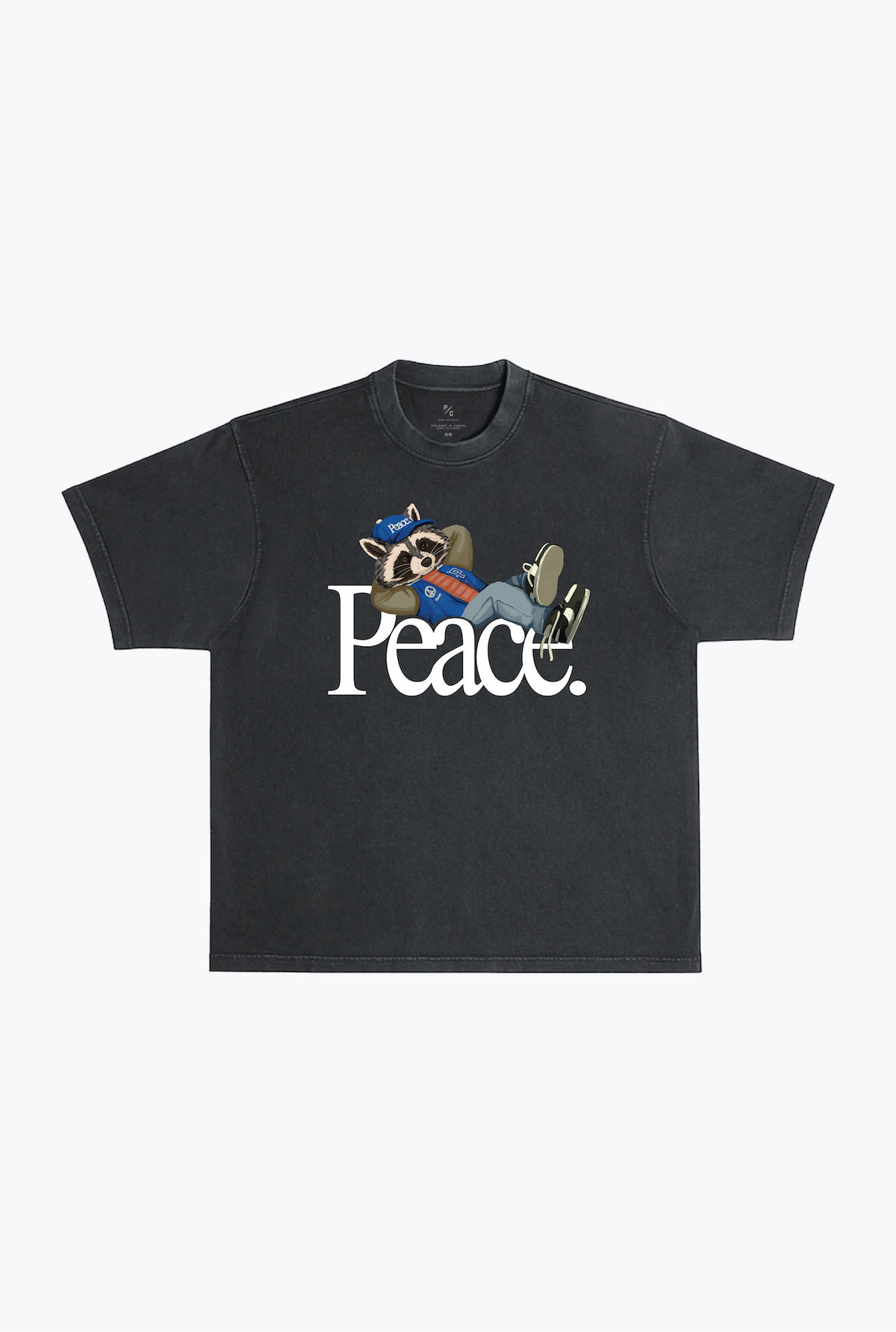 Trash Teddy Summer Vacation: Local's Only Heavyweight Garment Dyed T-Shirt - Black