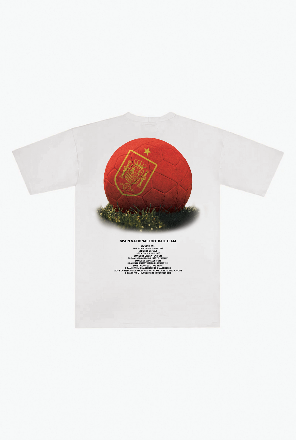 Spain Football Heavyweight T-Shirt - White