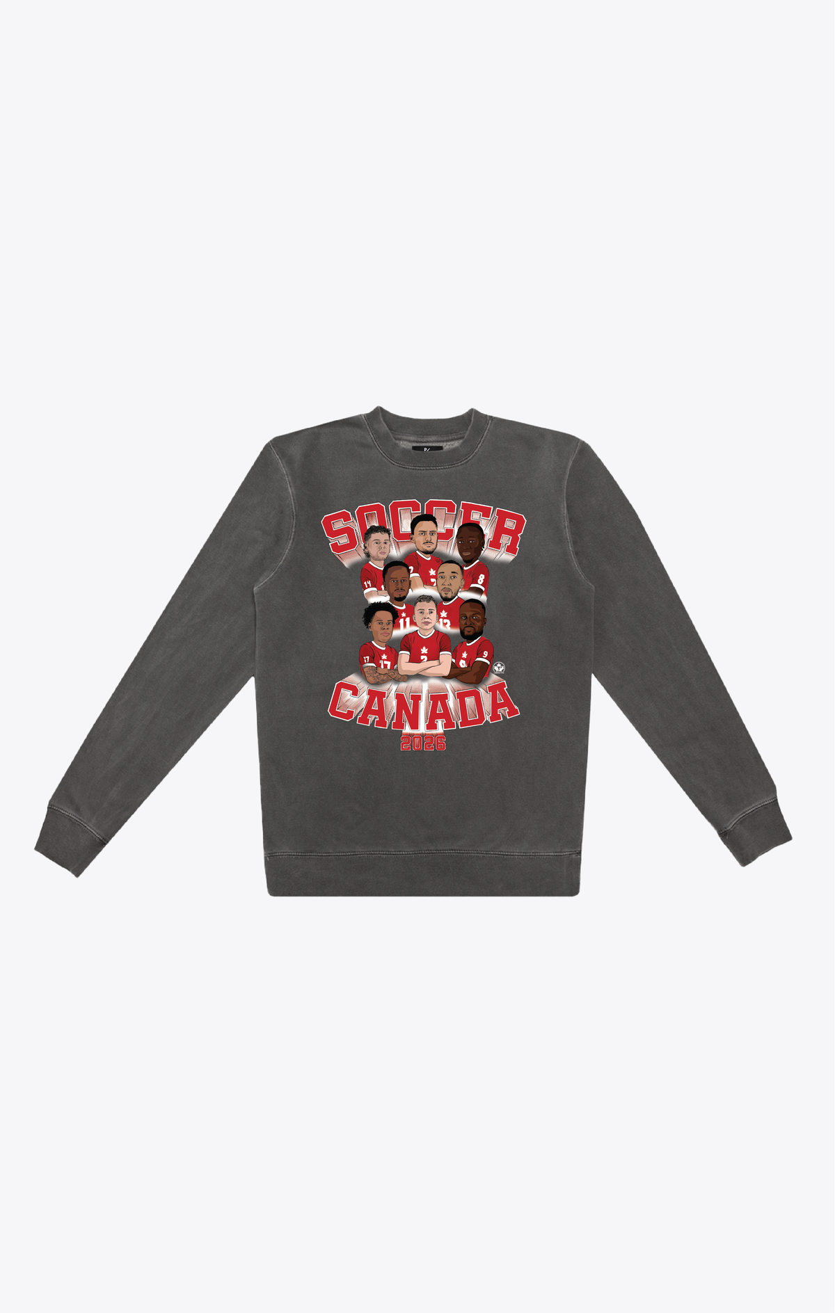 Canada Soccer Team Pigment Dye Crewneck - Black