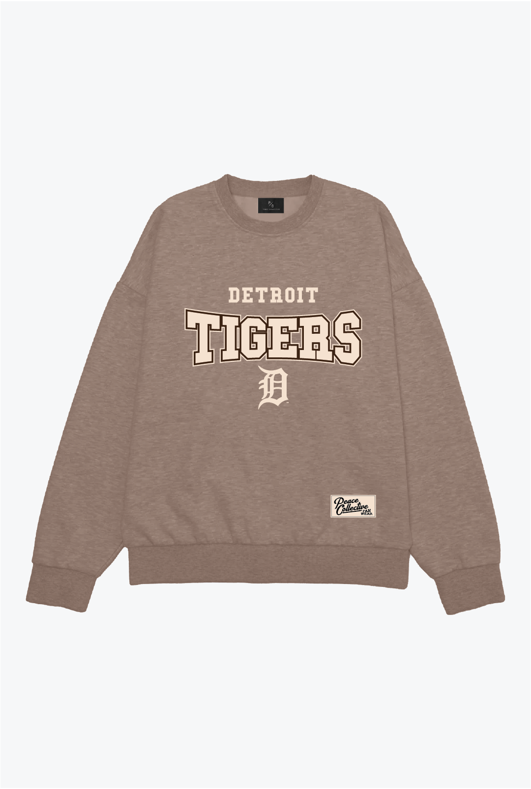 Detroit Tigers Melange Heavyweight Crewneck - Cocoa