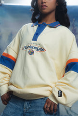 Vancouver Goldeneyes Oversized Rugby - Ivory / Blue