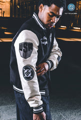 US Soccer | DC Batman Nylon Varsity Jacket - Black