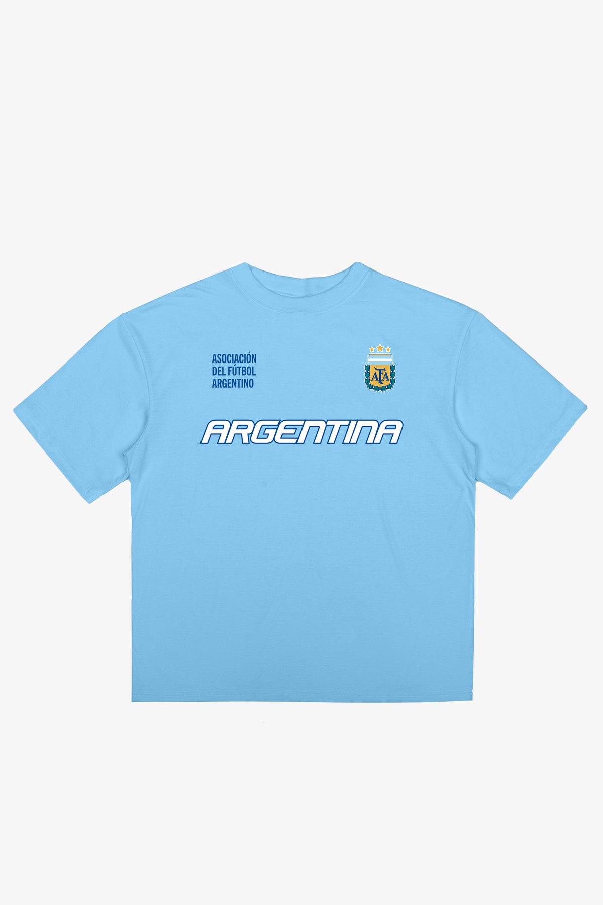 Argentina Tri Logo T-Shirt - Light Blue