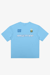Argentina Tri Logo T-Shirt - Light Blue