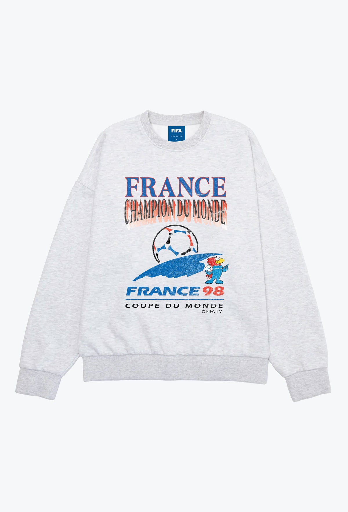 FIFA France '98 World Cup Champions Crewneck - Ash