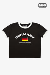 FIFA World Cup 2026â¢ Germany Cropped Ringer T-Shirt - Black