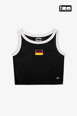 FIFA World Cup 2026â¢ Germany Women's Cropped Tank - Black