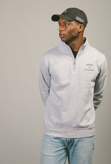 Home is Canada Quarter Zip Sweater - Grey