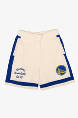 Golden State Warriors Knit Basketball Shorts - Ivory