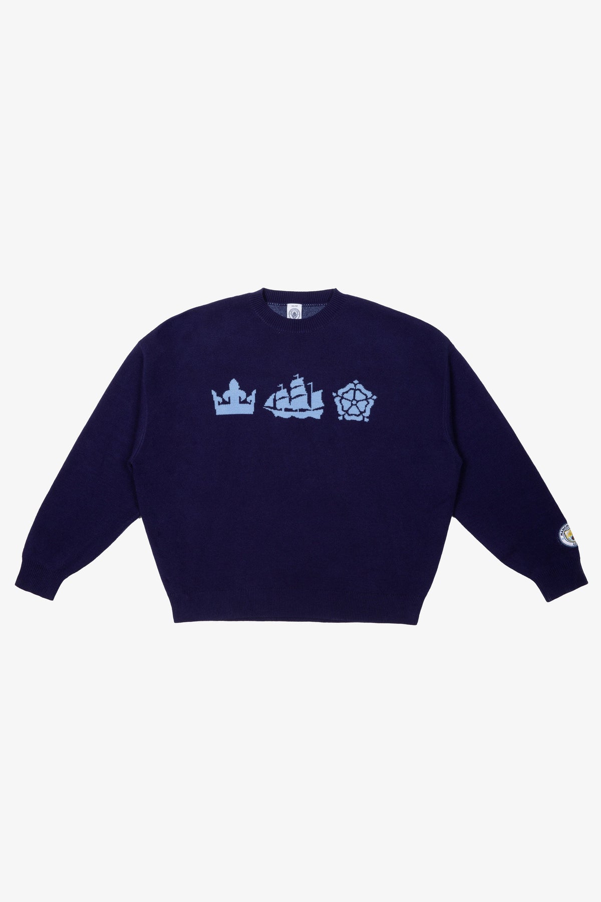 Manchester City Oversized Knit Sweater - Navy
