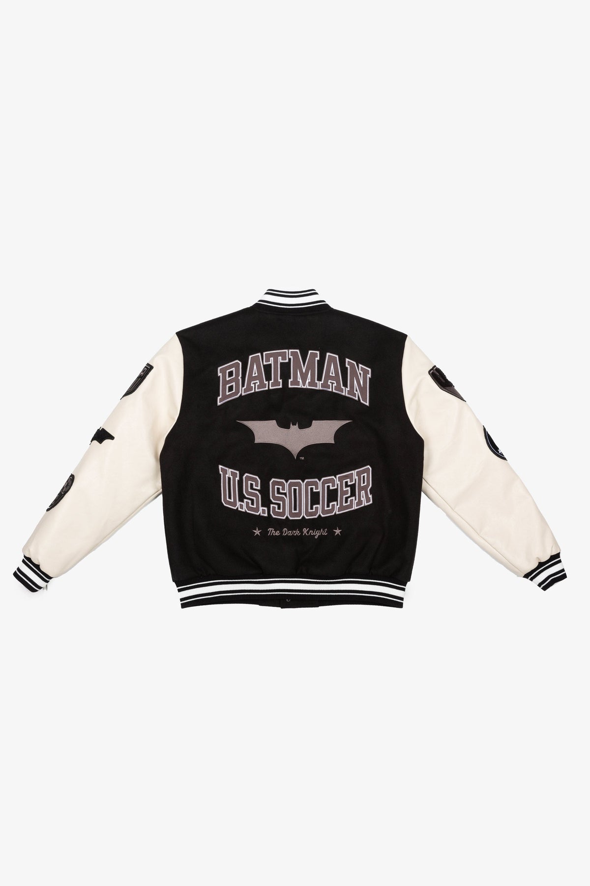 US Soccer | DC Batman Nylon Varsity Jacket - Black