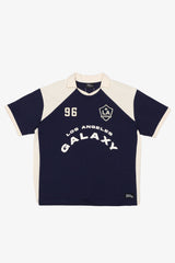 Los Angeles Galaxy Colour Block Polo - Navy / Ivory