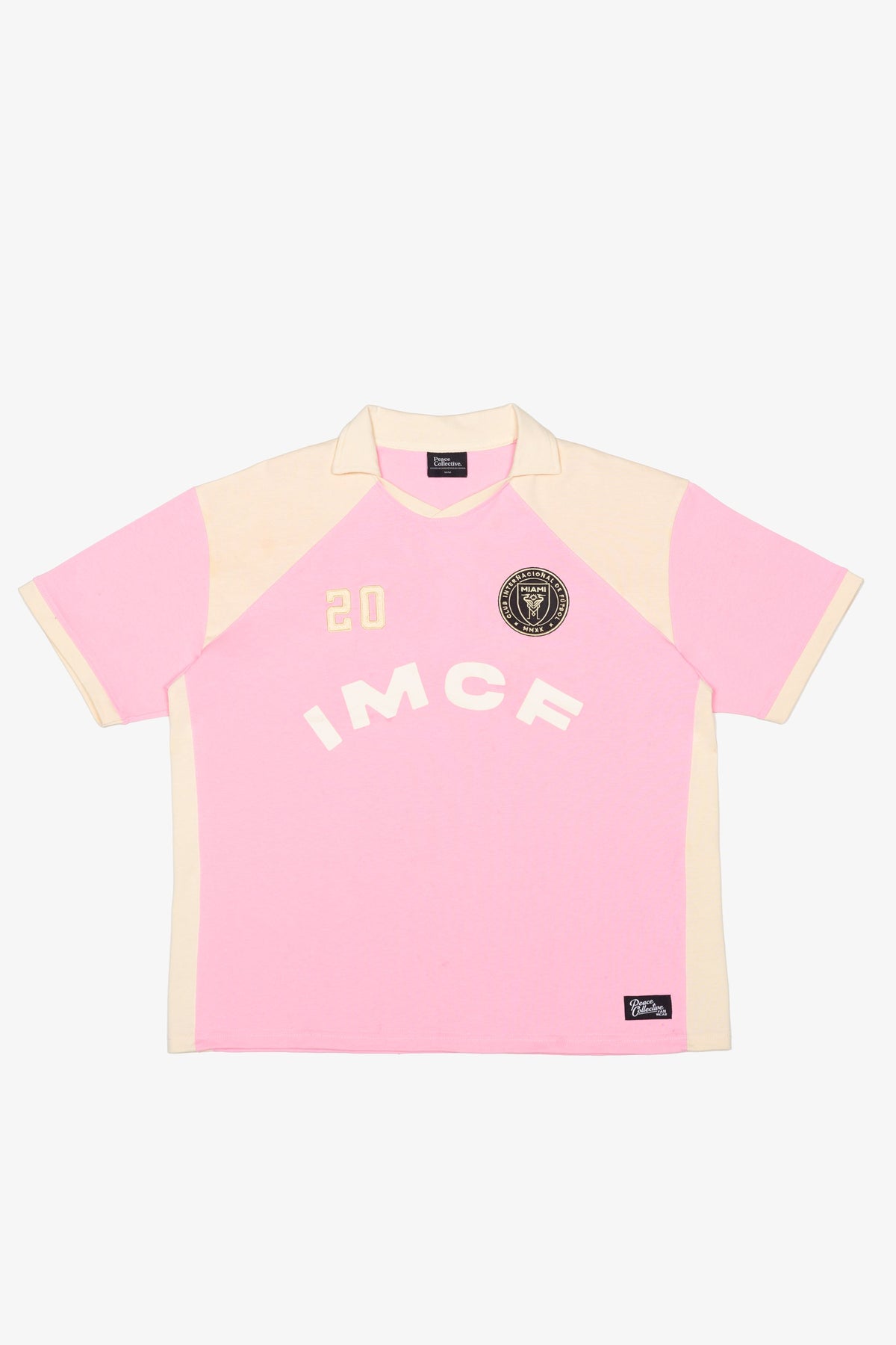 Inter Miami CF Colour Block Polo - Pink / Ivory