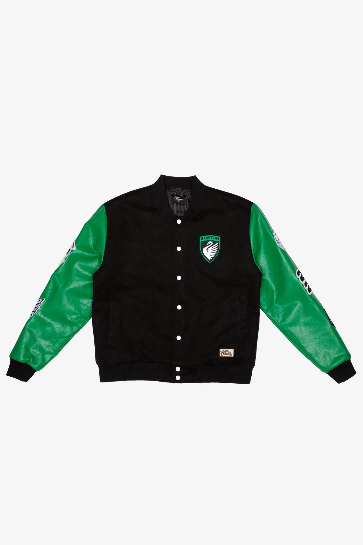 Boston Legacy FC Patchwork Letterman Jacket - Black / Green