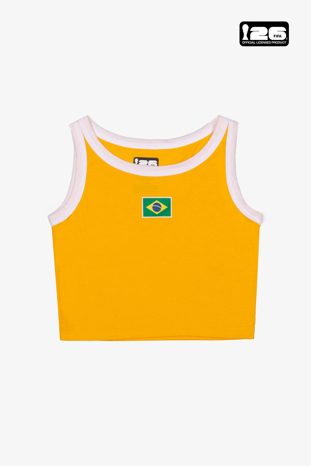 FIFA World Cup 2026â¢ Brazil Women's Cropped Tank - Yellow