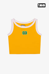 FIFA World Cup 2026â¢ Brazil Women's Cropped Tank - Yellow
