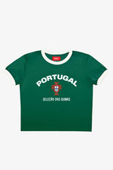 Portugal Cropped Ringer T-Shirt - Green
