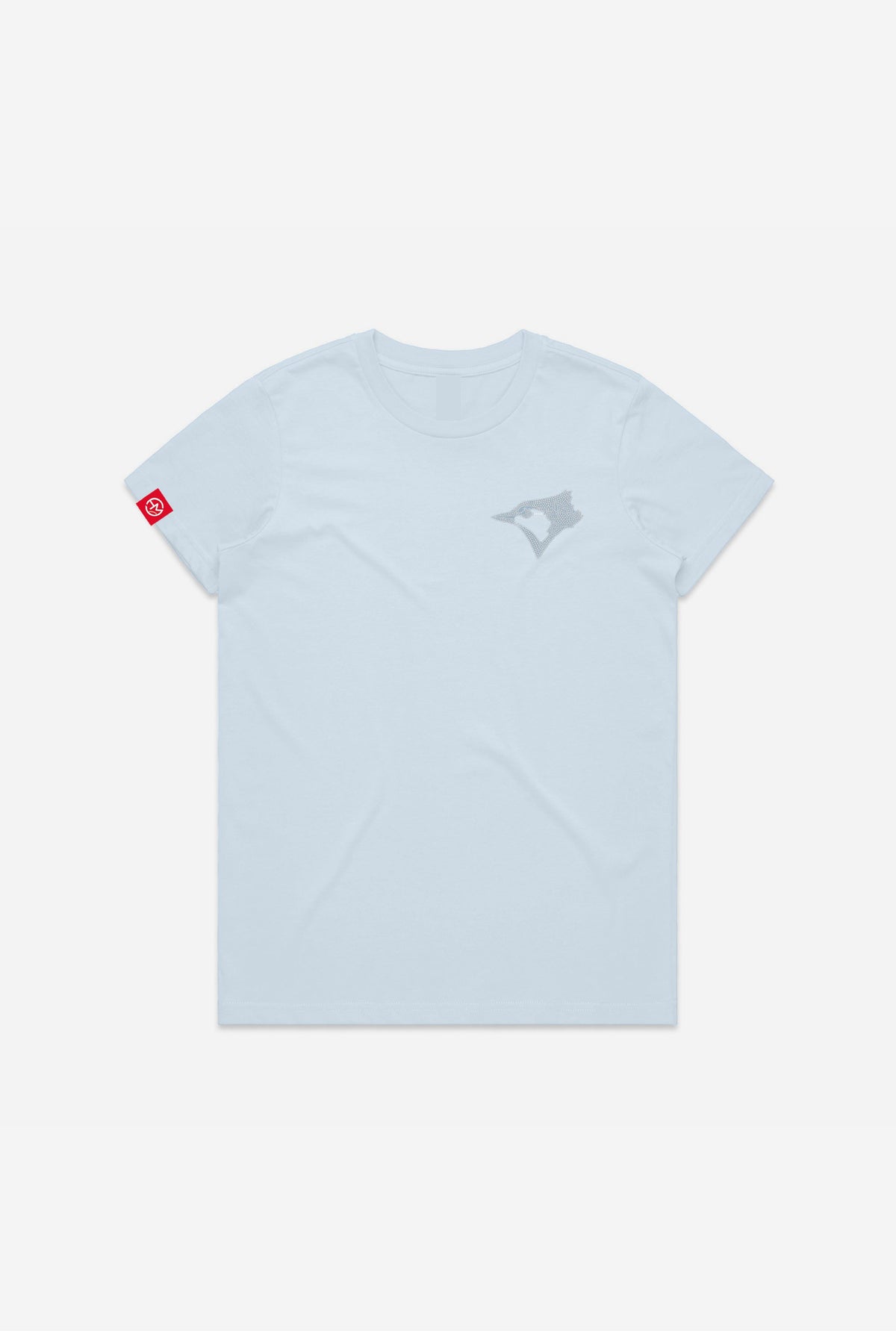 Toronto Blue Jays x Hazel Mae Cropped T-Shirt - Baby Blue