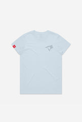 Toronto Blue Jays x Hazel Mae Cropped T-Shirt - Baby Blue
