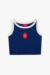 Spain Women's Cropped Tank - Navy