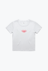 Live Laugh Love or Whatever Baby Tee - White