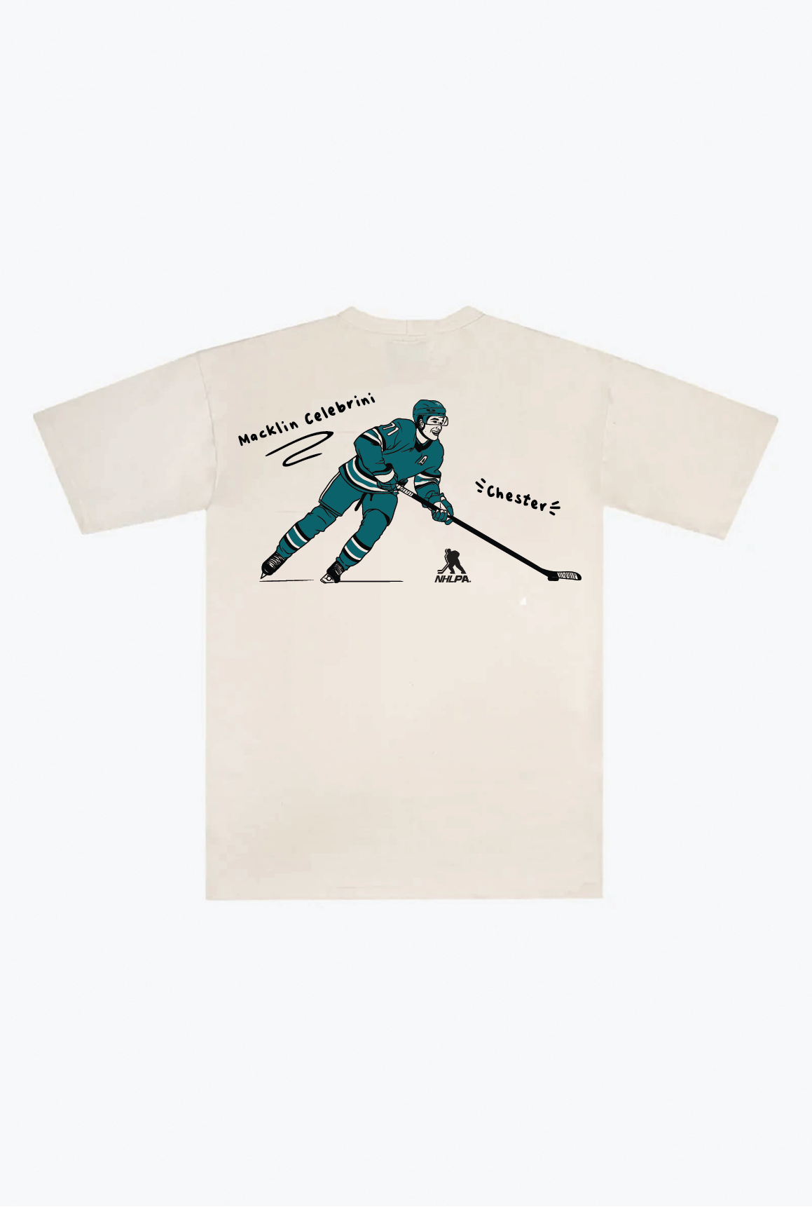 Macklin Celebrini Heavyweight T-Shirt - Ivory