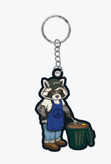 Trash Teddy Summer Vacation: BBQ Teddy Keychain - Multicolour